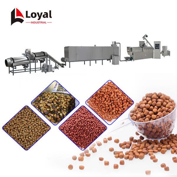 Linha de produção industrial de alimentos para animais de estimação 120-800kg/h 380V/50HZ customizada