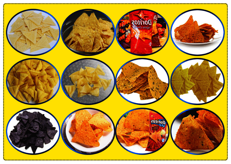 FINISHED PRODUCTS PICTURES for Doritos Tortilla Chips Making Machine