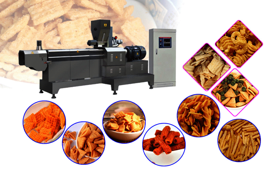 High Capacity Bugle Snack Food Making Machine Food Bugles Chips Machinery Production Line