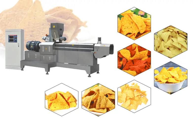 Heavy-Duty Automatic Doritos Production Line Doritos Tortilla Chips Making Machine