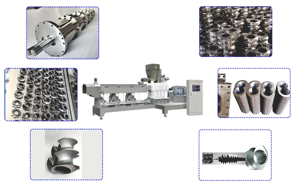 DETAILED MAIN EQUIPMENT PICTURE OF INDUSTRIAL 120-800KG/H PET FOOD PRODUCTION LINE CUSTOMIZED 380V/50HZ