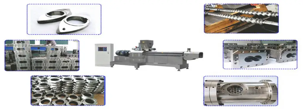 DETAILED MAIN EQUIPMENT PICTURE OF HIGH SPEED DOG FOOD PRODUCTION LINE