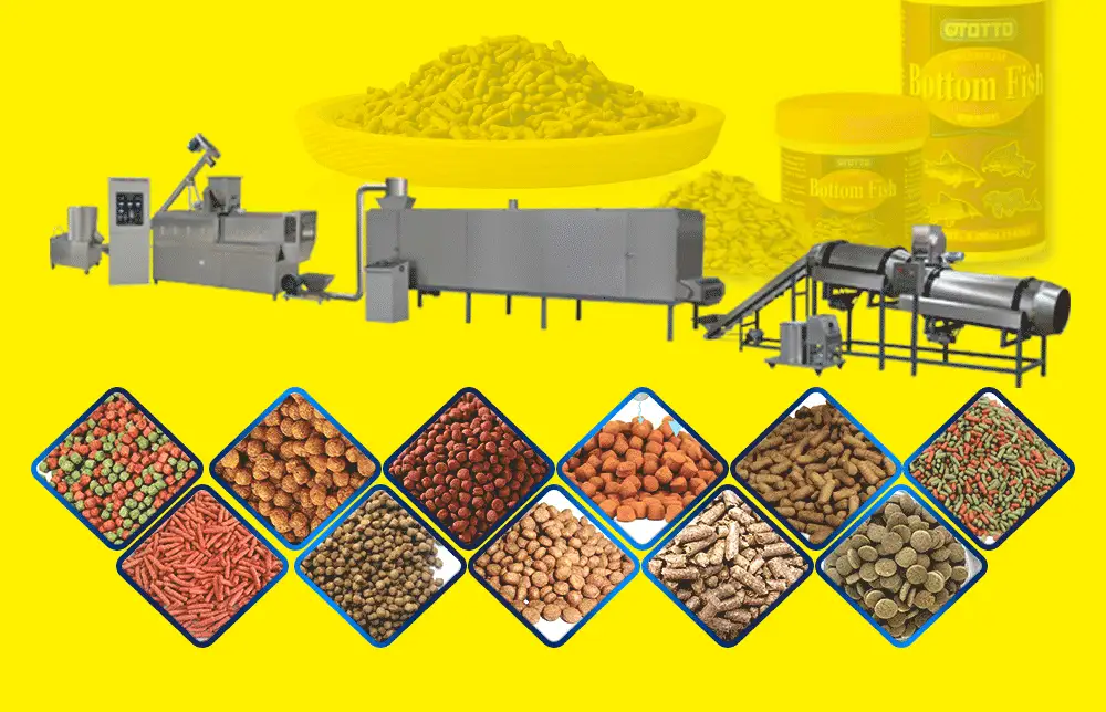 TECHNICAL PARAMETERS OF LOW ELECTRICITY FISH MEAL FISH FEED PRODUCTION LINE CAT FISH FEED PELLET MACHINE