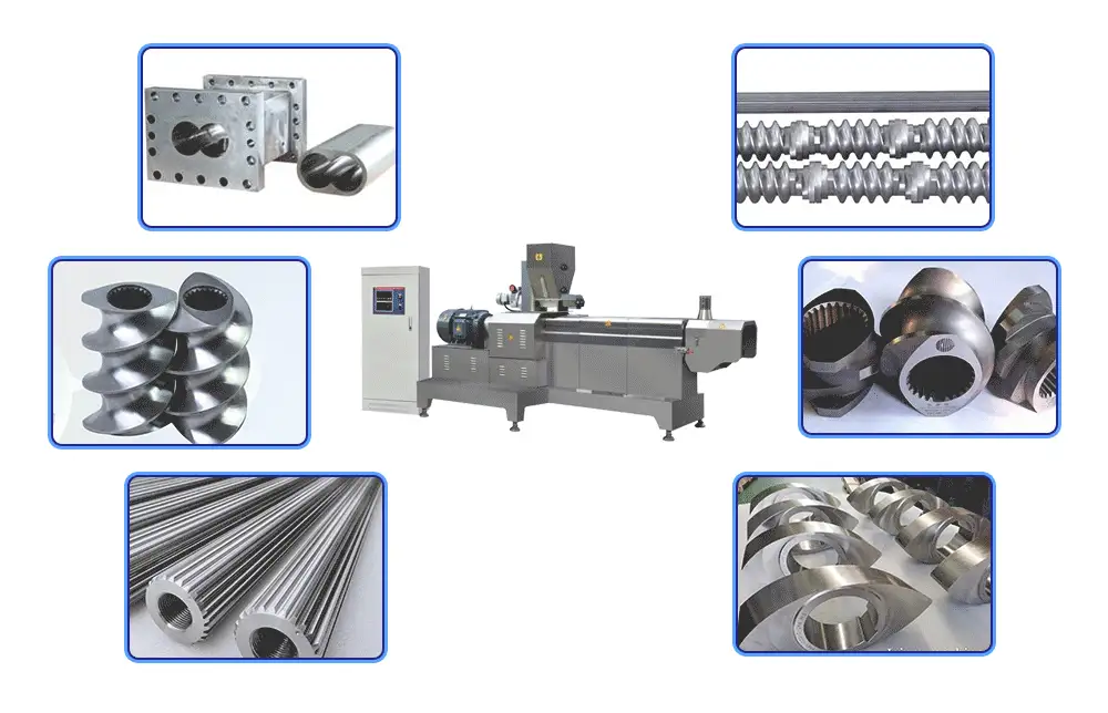 Stainless Steel puffed Food Extruder Machine Details