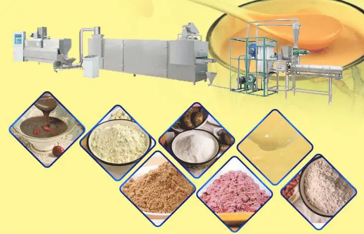 Flow chart of Nutrition Rice Powder Processing Line