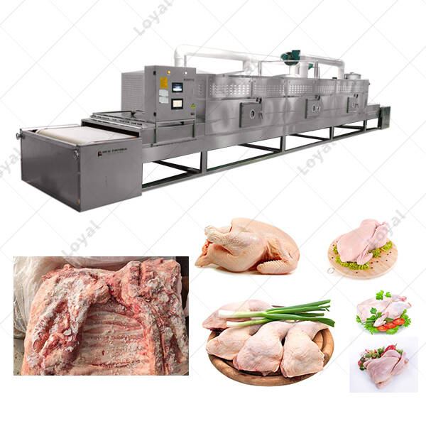 Tunnel Microwave Frozen Meat Mutton Processing Thawing Machine