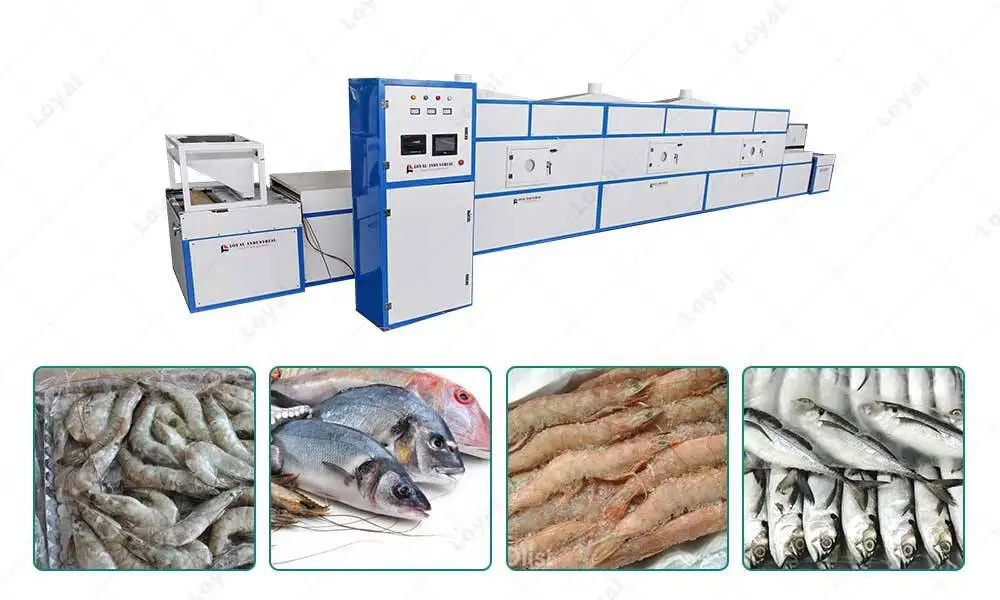 Application Of Microwave Thawing and Sterilization Equipment for Seafood in Manufacturer