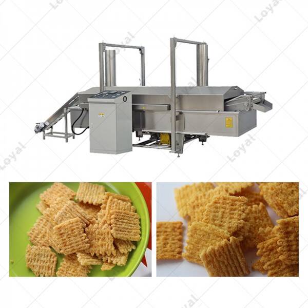 Industrial Automatic Continuous Salad Snack Fryer Machine Frying Plant