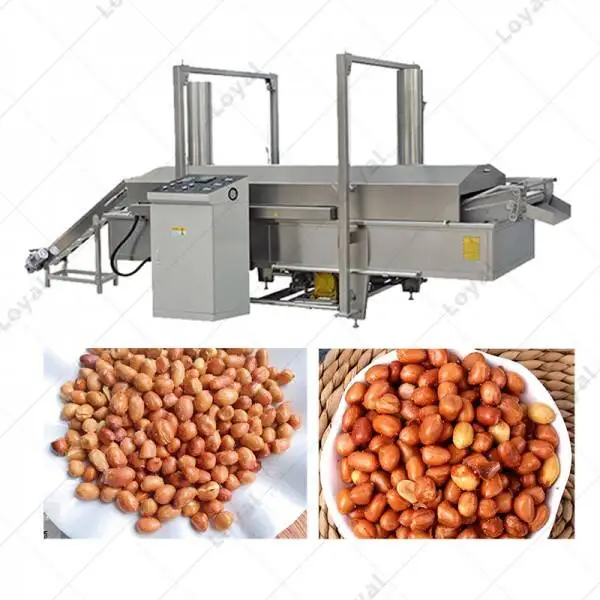Commercial Deep Fryer For Peanut Snack Automatic Peanut Fryer Machine Processing Line