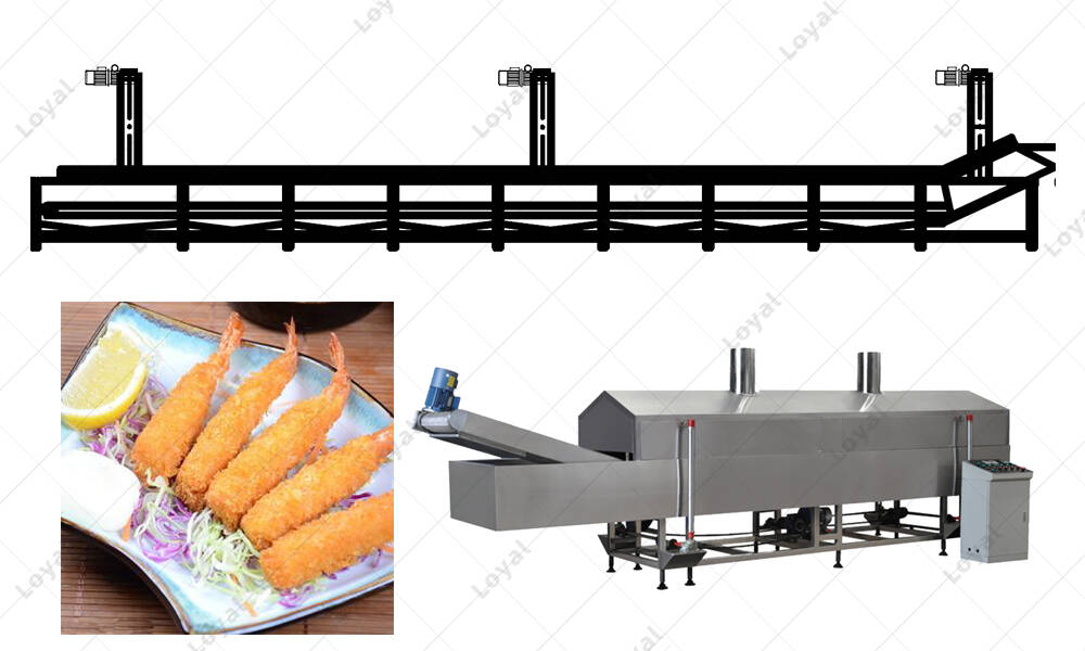 Stainless Steel Chicken Nuggets Deep Frying Machine