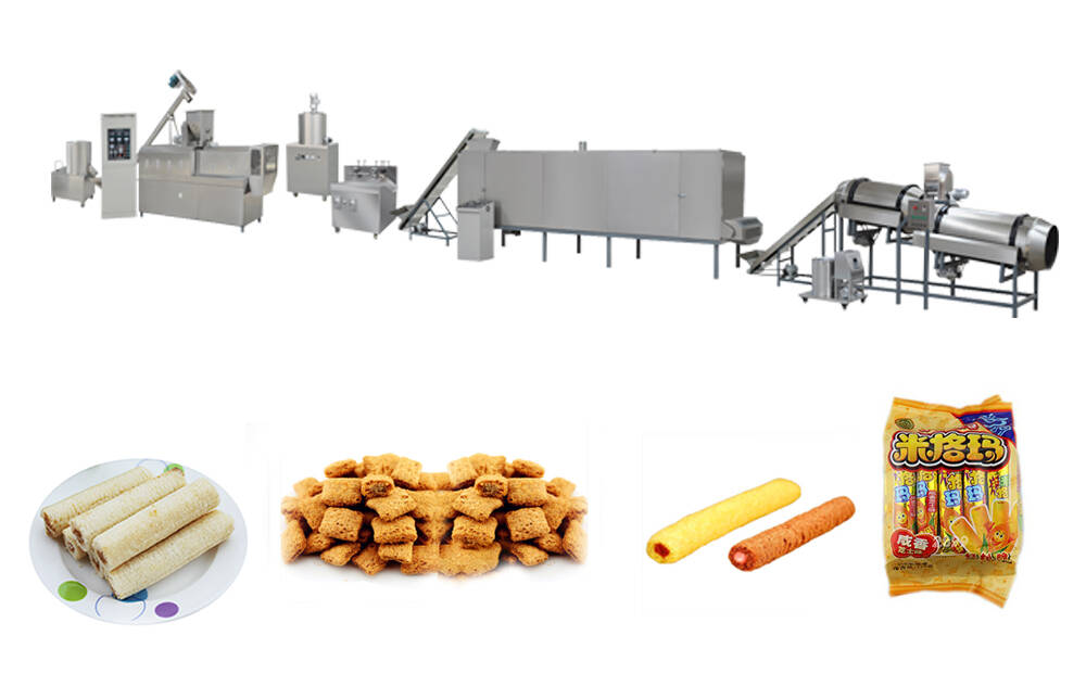 High Productivity Jam Center Snack Food Processing Line With Coating System