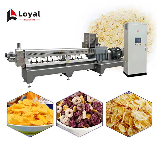 Corn Flakes Making Machine Manufacturing Breakfast Cereal Sweet Corn Flakes Processing Equipment