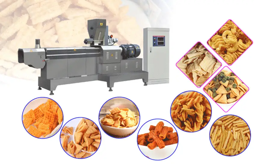 High Capacity Bugle Snack Food Making Machine Food Bugles Chips Machinery Production Line