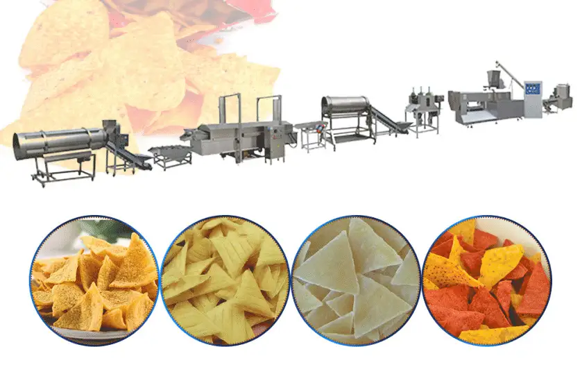 Heavy-Duty Automatic Doritos Production Line Doritos Tortilla Chips Making Machine