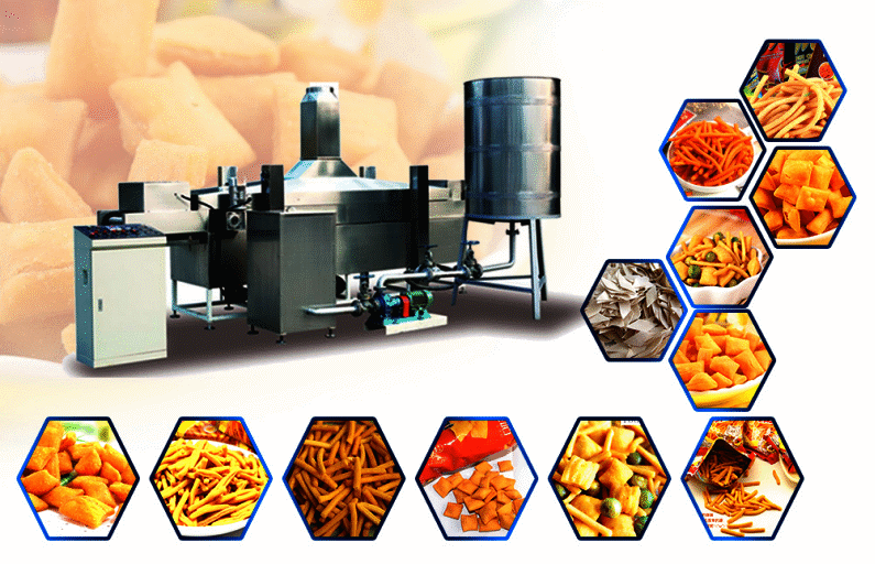 200KG/H Wheat Flour Snack Making Machine, Sticks Snack Fried Wheat Dough Snack Machine