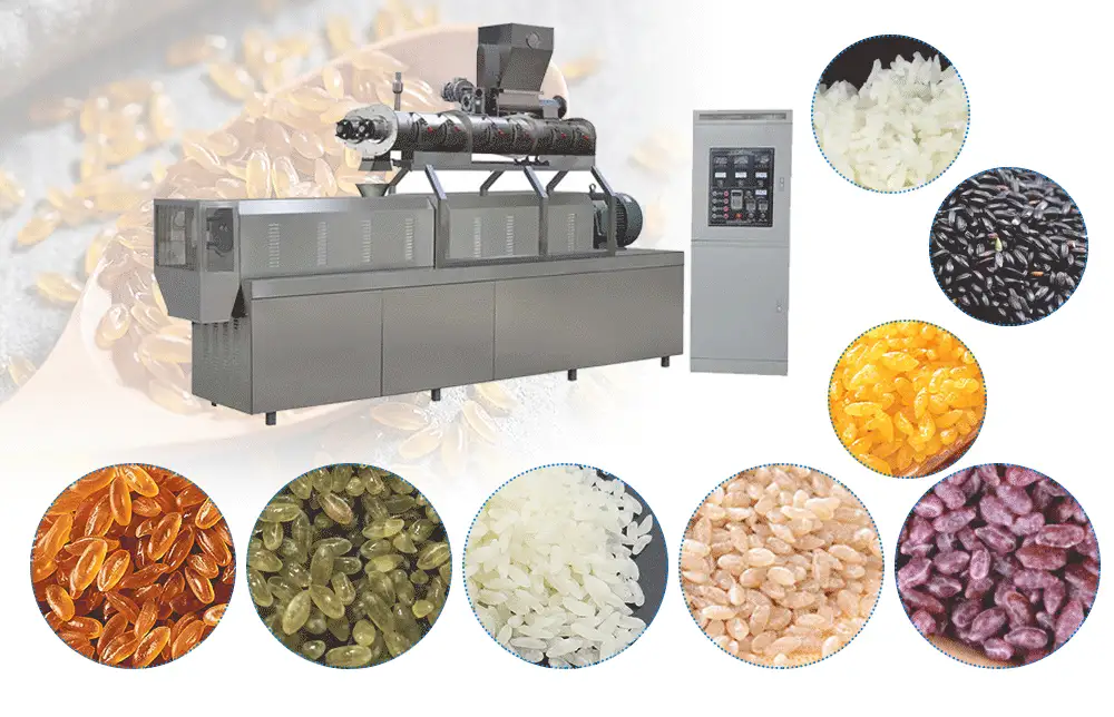 800-1000kg/h Output High Productivity Instant Rice Production Line with Siemens ABB