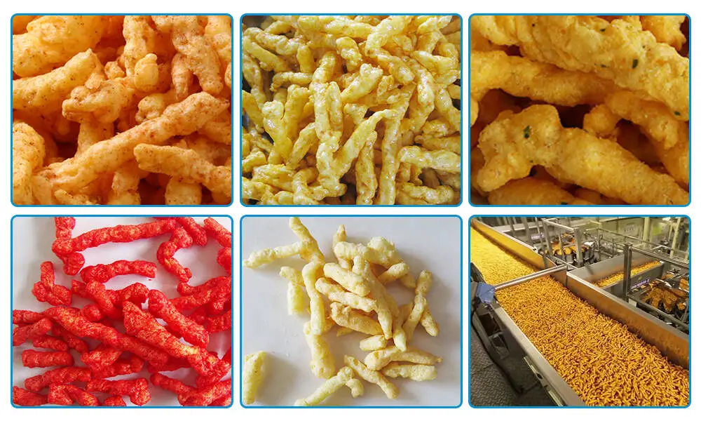 Finished Products Pictures For Nik Naks Fried Cheetos Extruder Machine 