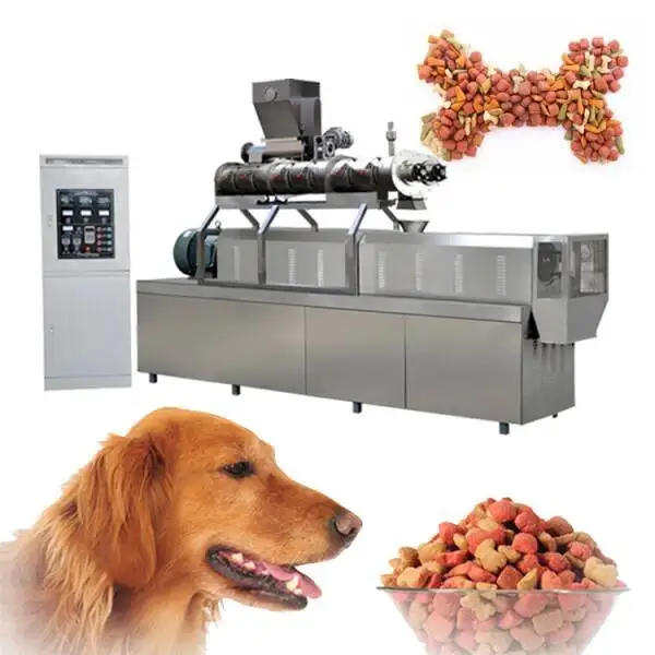 Máquina extrusora de duplo parafuso para fazer petiscos para cães linha de produção de alimentos para animais de estimação