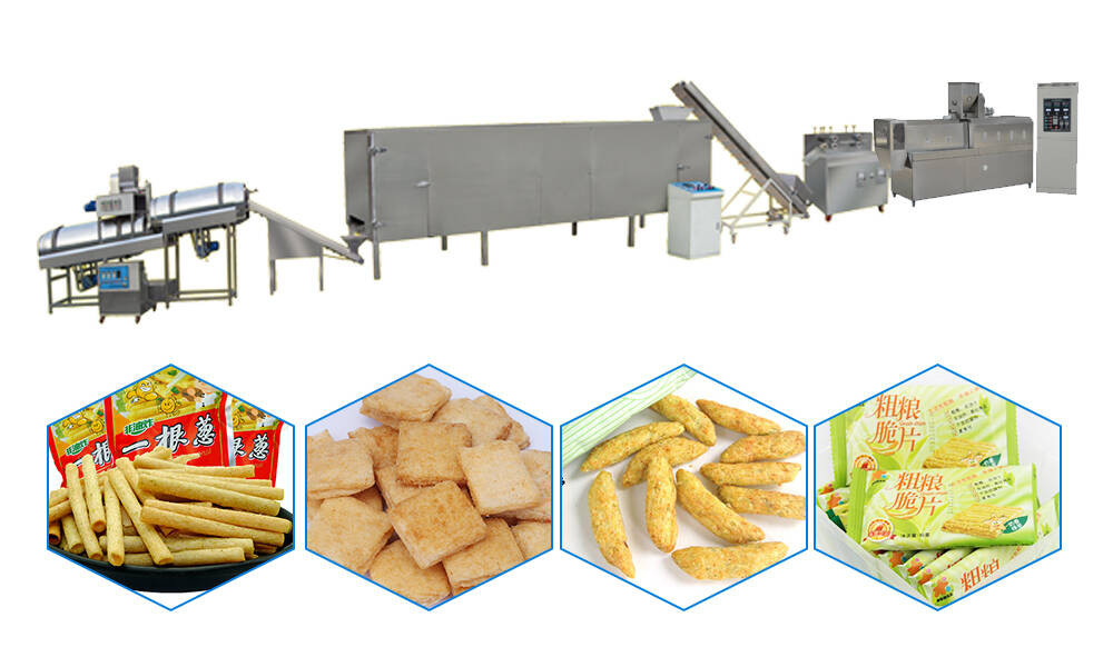 Dough Forming Single Screw Extruder Machine Green Food Equipment
