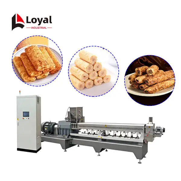 Stainless Steel Puffed Food Extruder Machine Double Screw Extruder For Puff Snacks