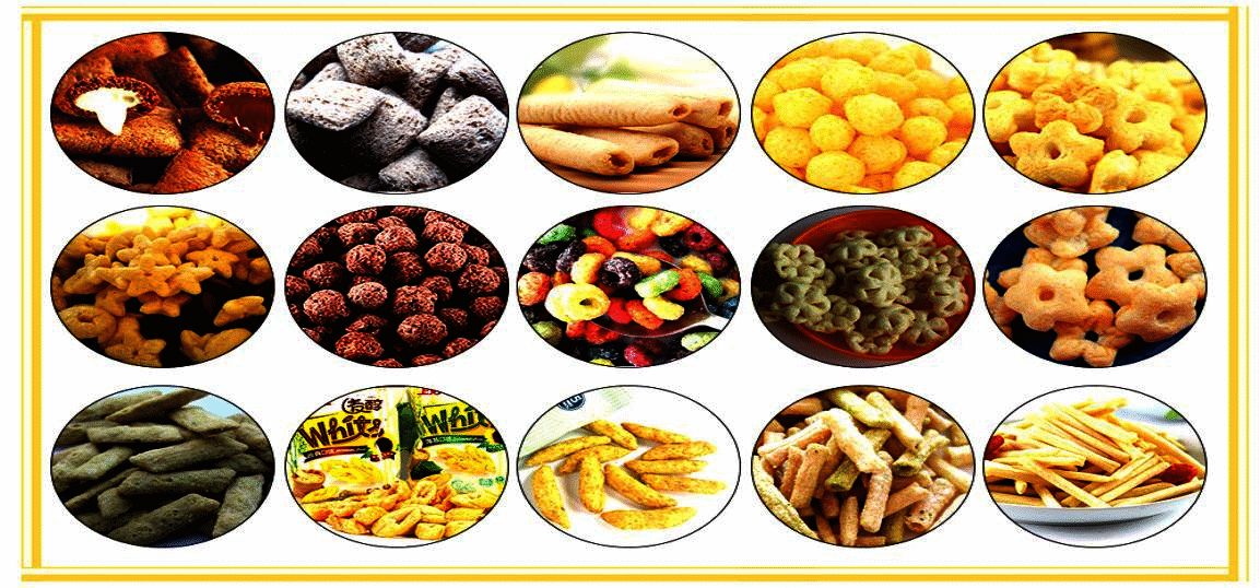 corn puffed snack samples