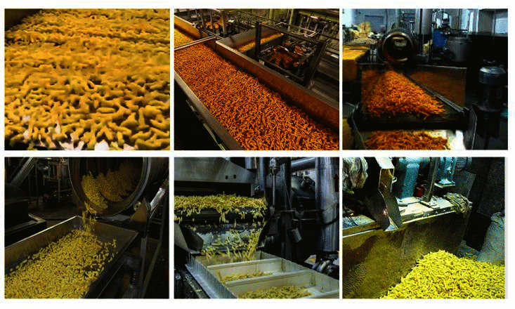 Kurkre snacks making process