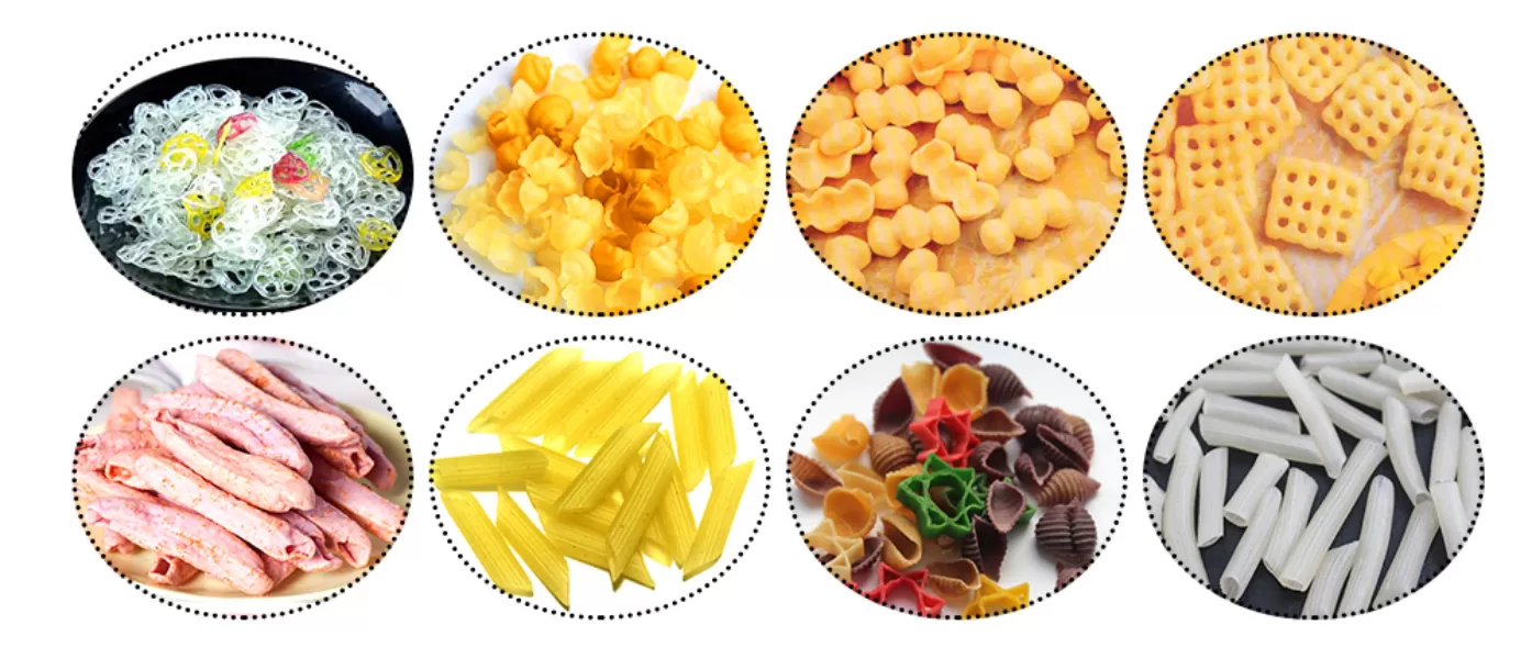 Sample Of Corn Puff Snack Food Extruder Machine