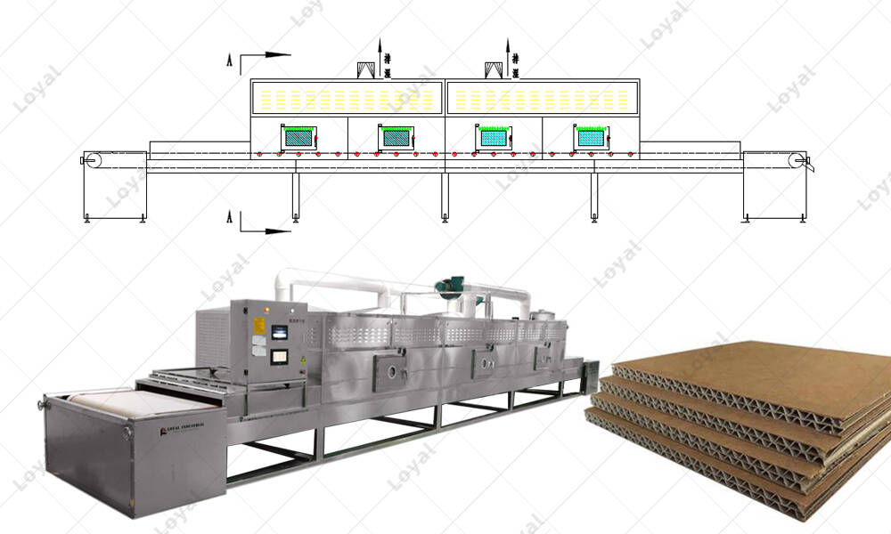 CAD of Industrial Tunnel Sawdust Paper Cardboard Microwave Drying Machine Free