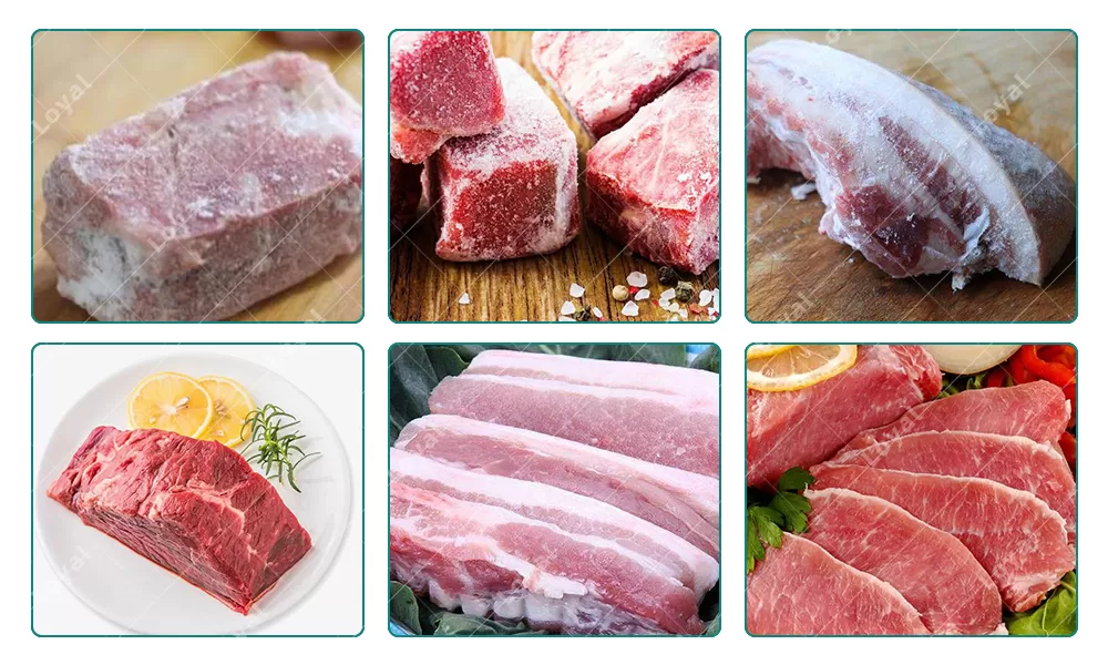 Sample Microwave Frozen Meat Mutton of Tunnel Processing Thawing Machine