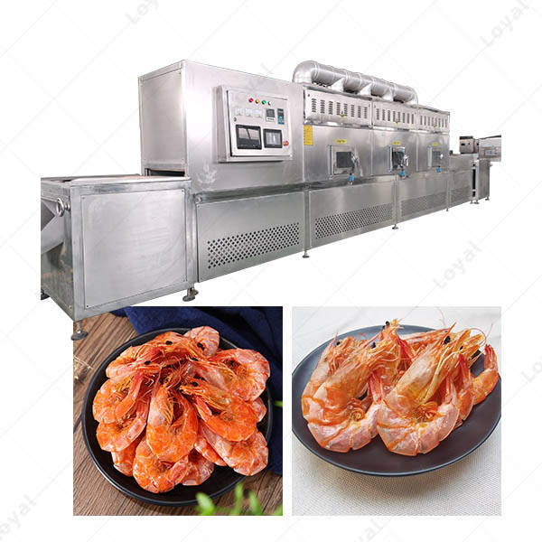 60Kw High Quality Industrial Continuous Microwave Shrimp Drying Machine