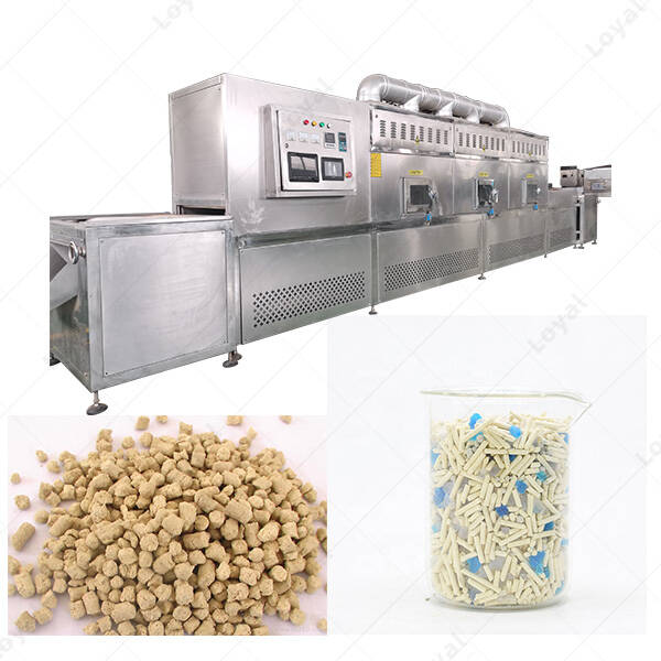 Automatic Industrial Tunnel Tofu Crystal Cats Litter Microwave Sterilizing Drying Machine