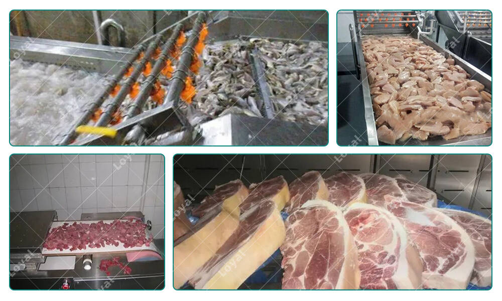 Tunnel Microwave Frozen Meat Mutton Processing Thawing Machine In In Production Workshop