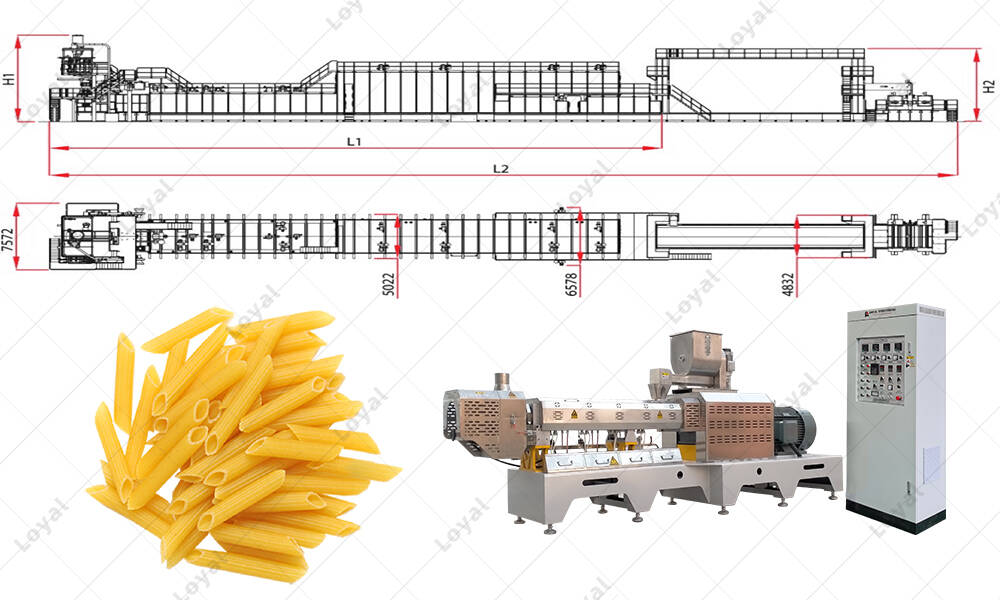 Pasta vacuum manufacturing equipment Flow chart