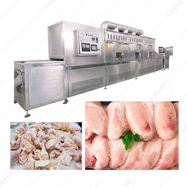 Efficiently Save Time Industrial Microwave Chicken Meat Thawing Machine For Factory Use