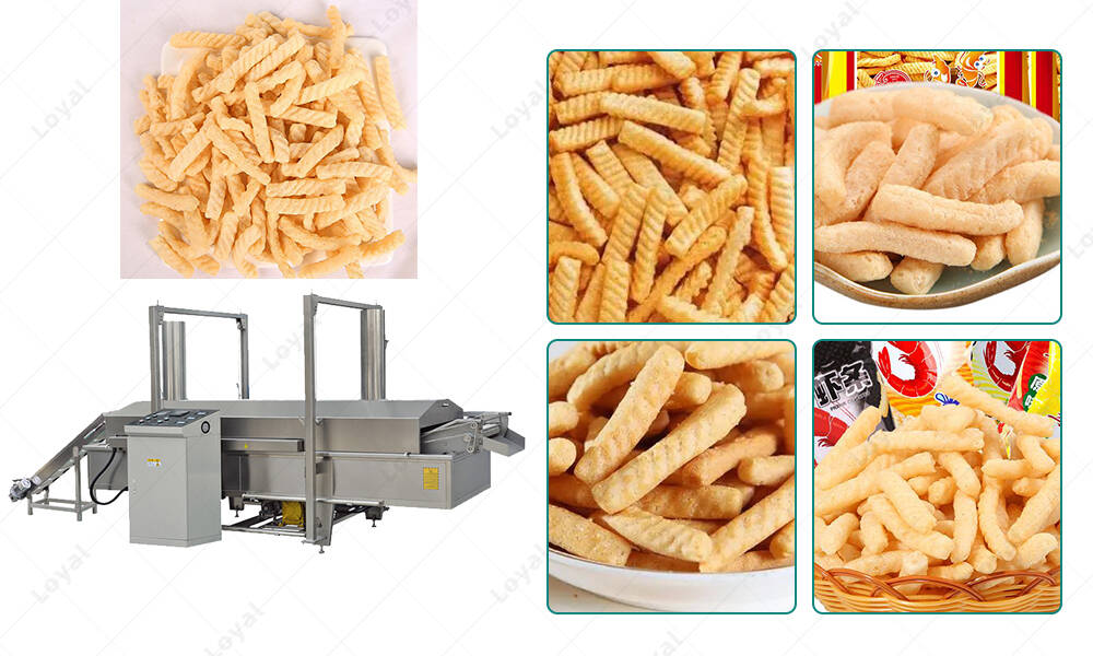 Application of continuous deep fat frying machine