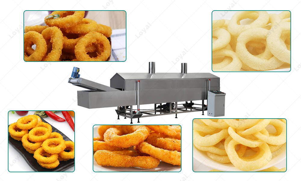 Application Of Continuous Fryer Variety Onion Belt Fryer Machine