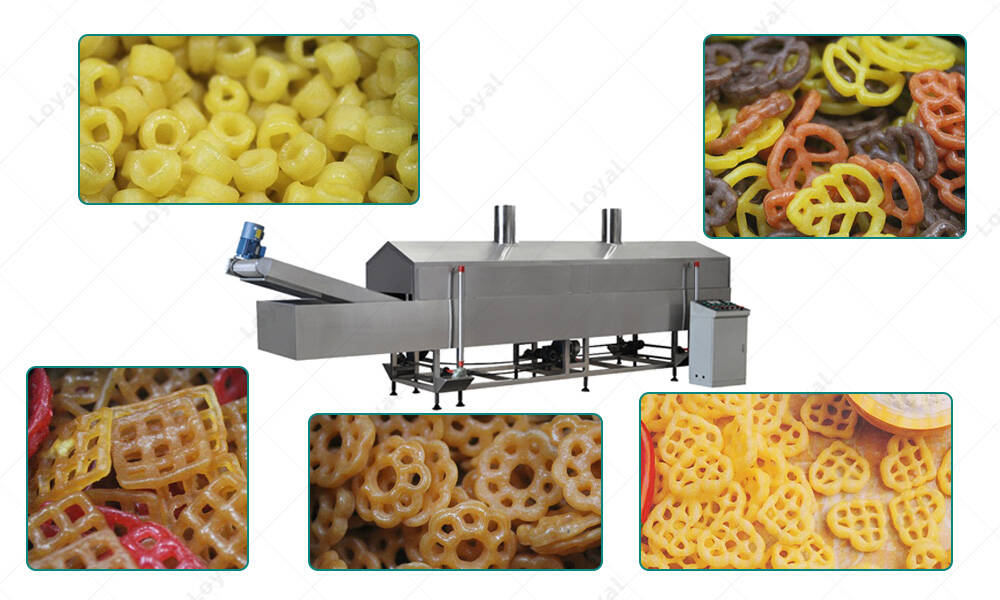 Application of Industrial Fryer Automatic Fryer Machine For Pellet Snacks in manufacturer