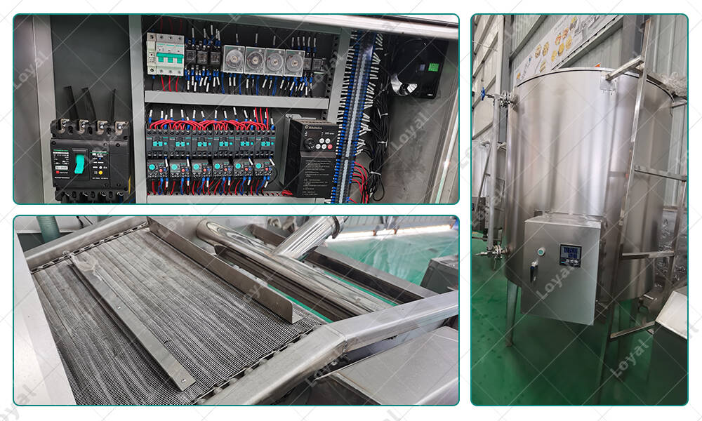 Commercial orchid beans frying machine with oil filtration system