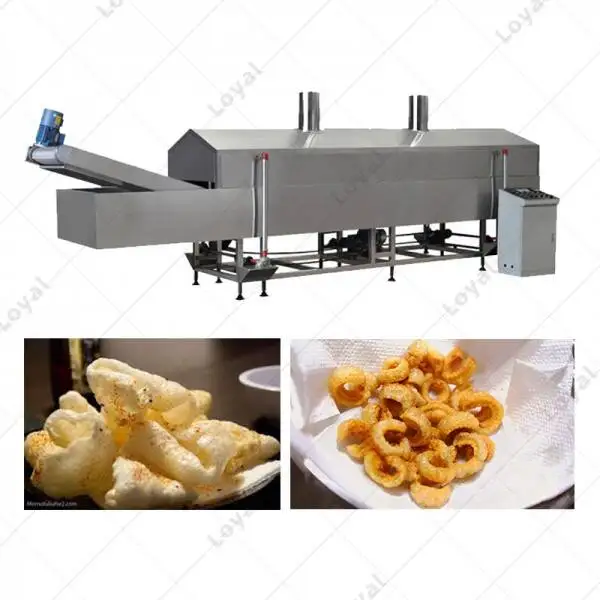 Stainless Steel Industrial Fryer Oil Filtration Systems Pork Rinds Frying Machine