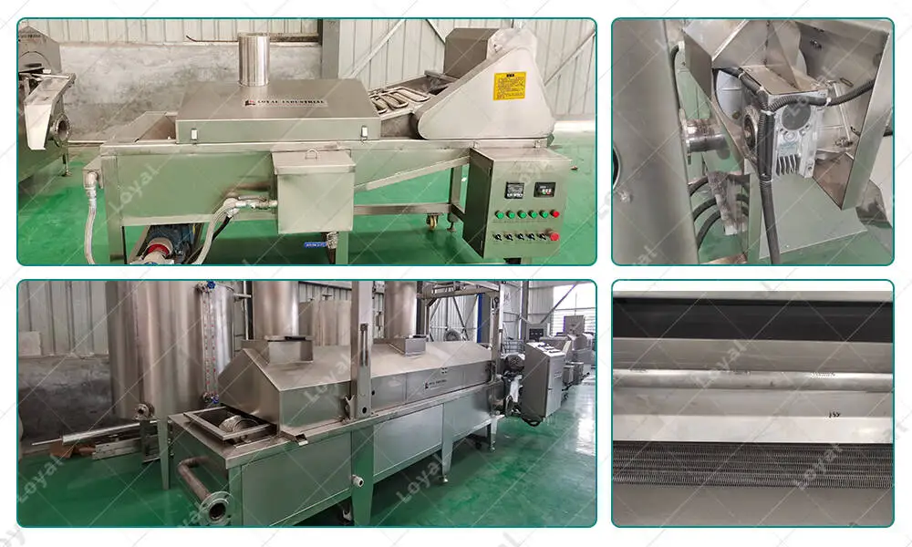 Fried Chips Continuous Frying Machine System 