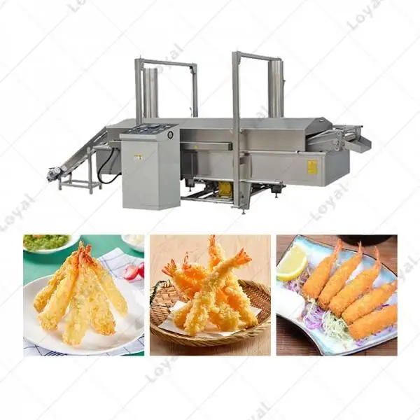 Fully Automatic Tempura Shrimp deep fryer machine