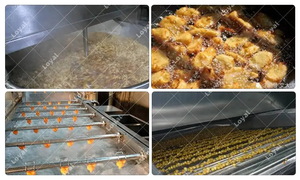 Customer Cases For  Of Fully Automatic Nuts Batch Fryer Machine For Factory