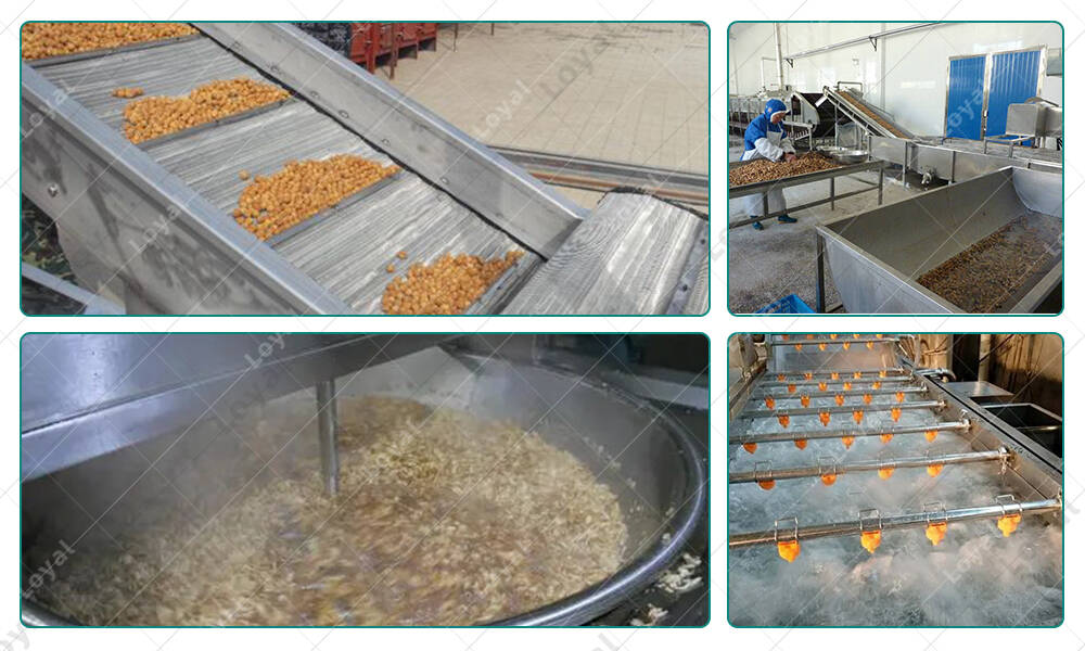 Customer workshop fried peanut production site
