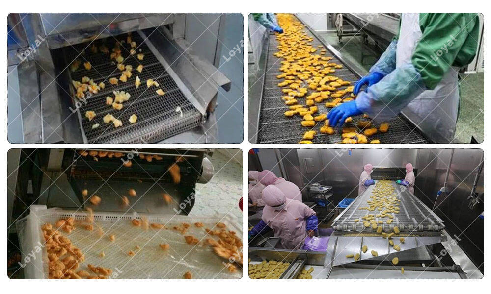 Industrial Chicken/Pig Skin Deep Frying Processing Line