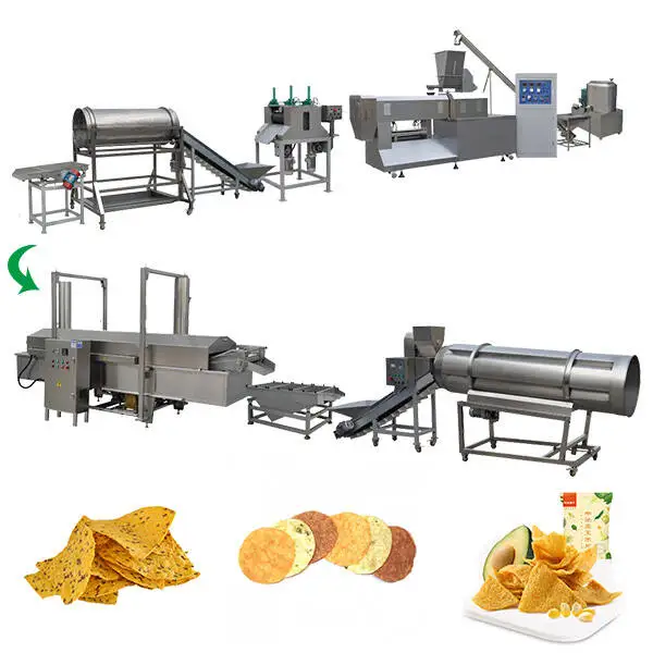 Heavy-Duty Automatic Doritos Production Line Doritos Tortilla Chips Making Machine