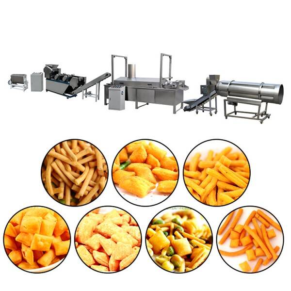 Máquina para fazer salgadinhos de farinha de trigo 200KG / H,  Máquina de Snack Sticks Snack Frito Massa de Trigo